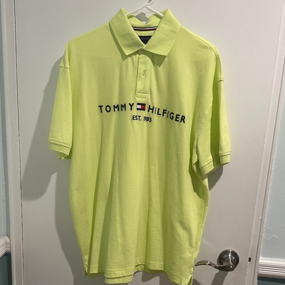 Tommy Hilfiger Neon Green Polo Shirt